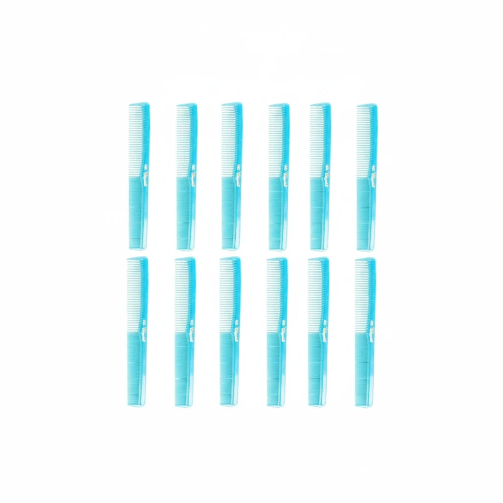 Cleopatra 7" Finger Wave Combs #420 Baby Blue - 12ct
