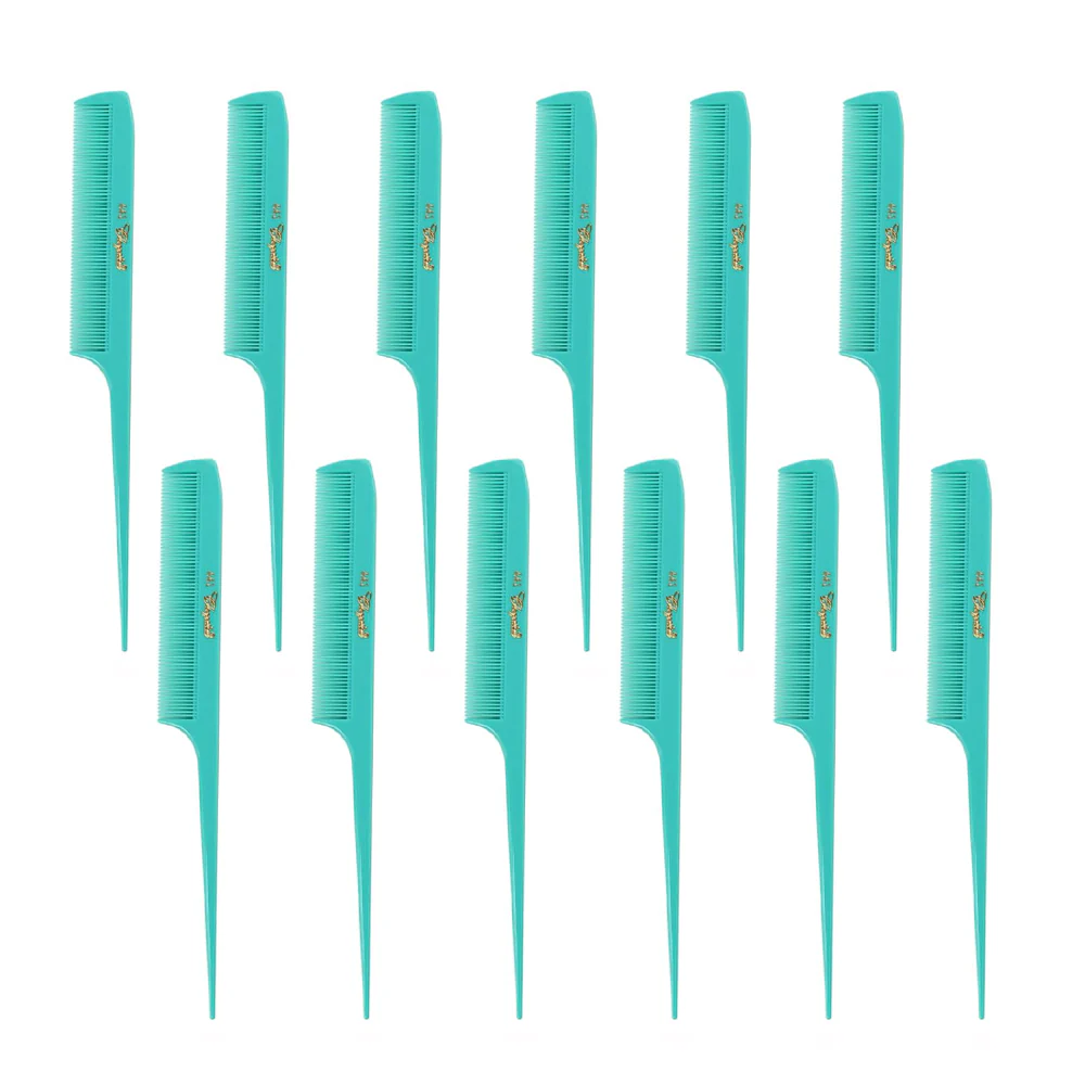Cleopatra 8-1/2" Rat Tail Combs #441 Mint Green - 12ct