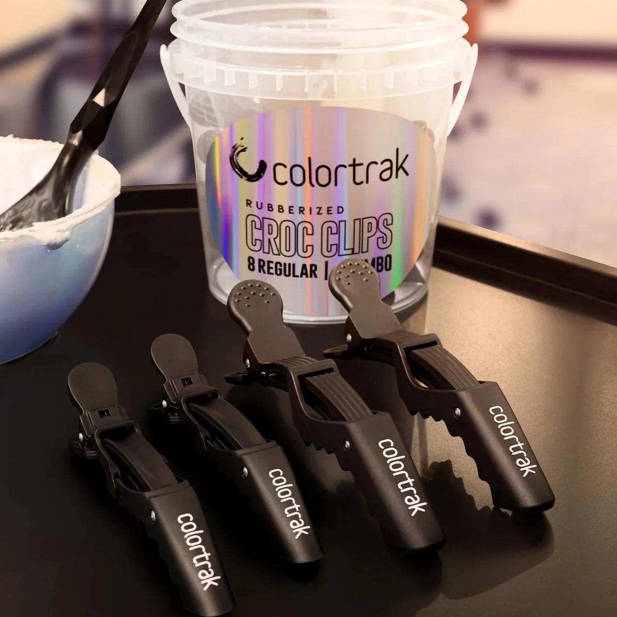 Colortrak Bucket Rubberized Black Croc Clips - Image 5