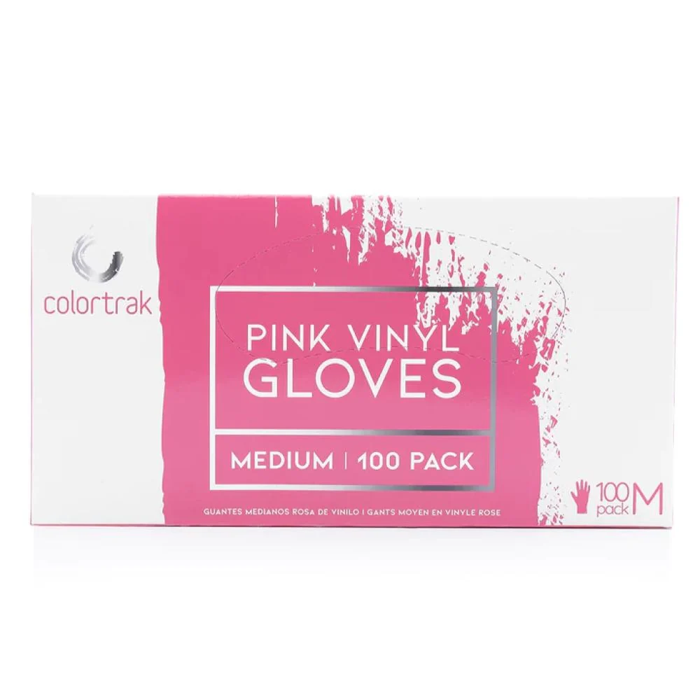 Colortrak Vinyl Powder-Free Gloves - Pink - Image 3
