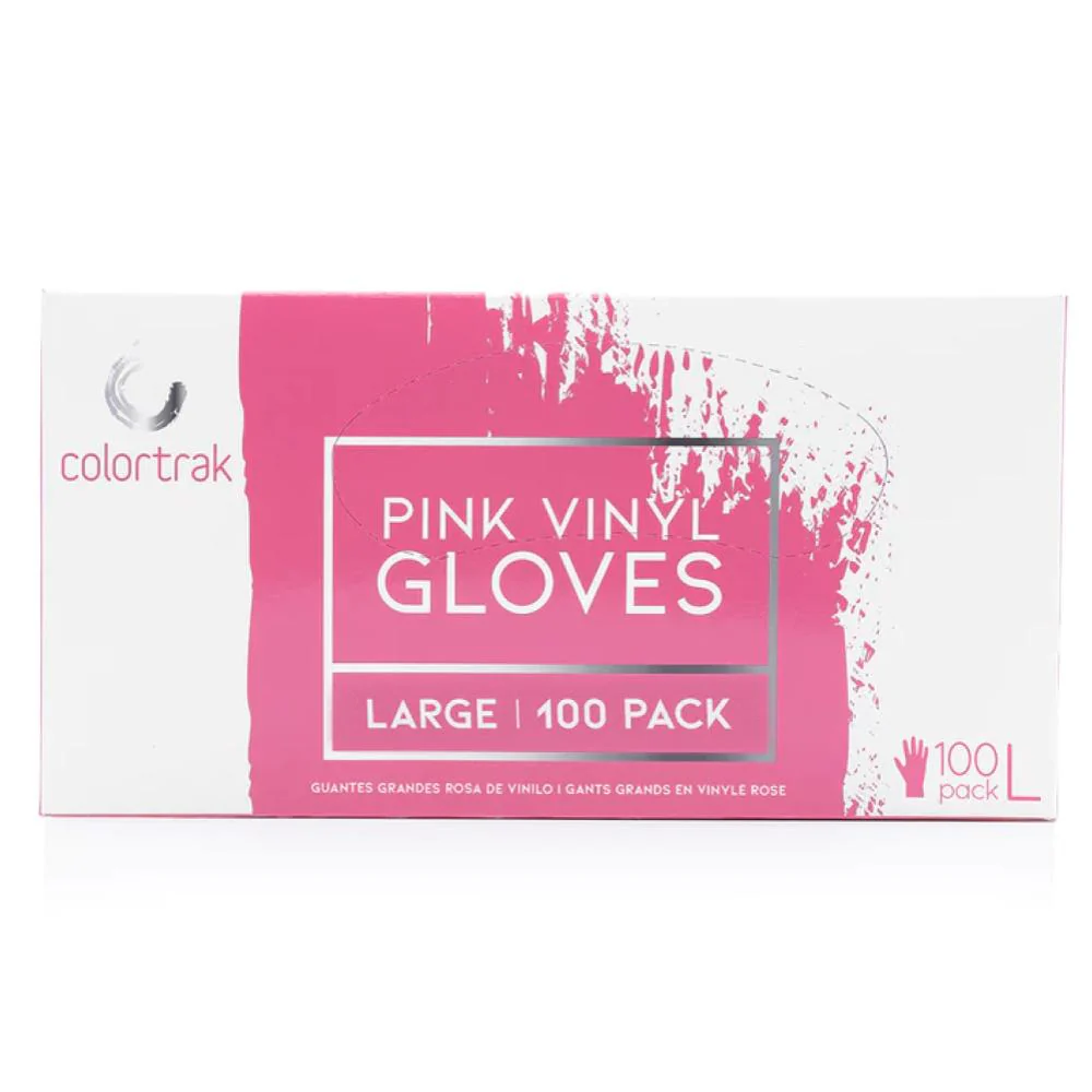 Colortrak Vinyl Powder-Free Gloves - Pink - Image 4