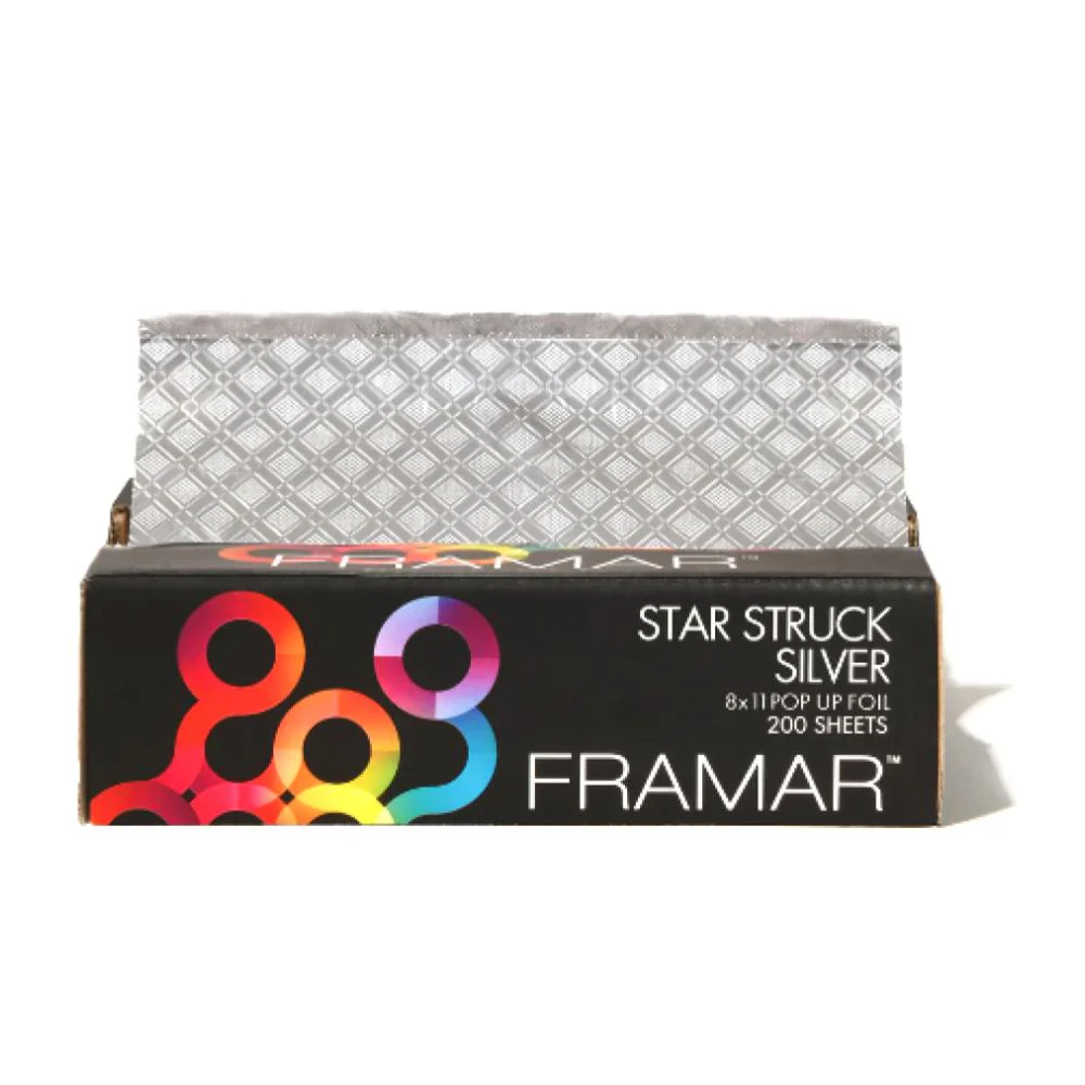 Framar Star Struck Silver Pop-Up Hair Foil 8" x 11" - 200ct