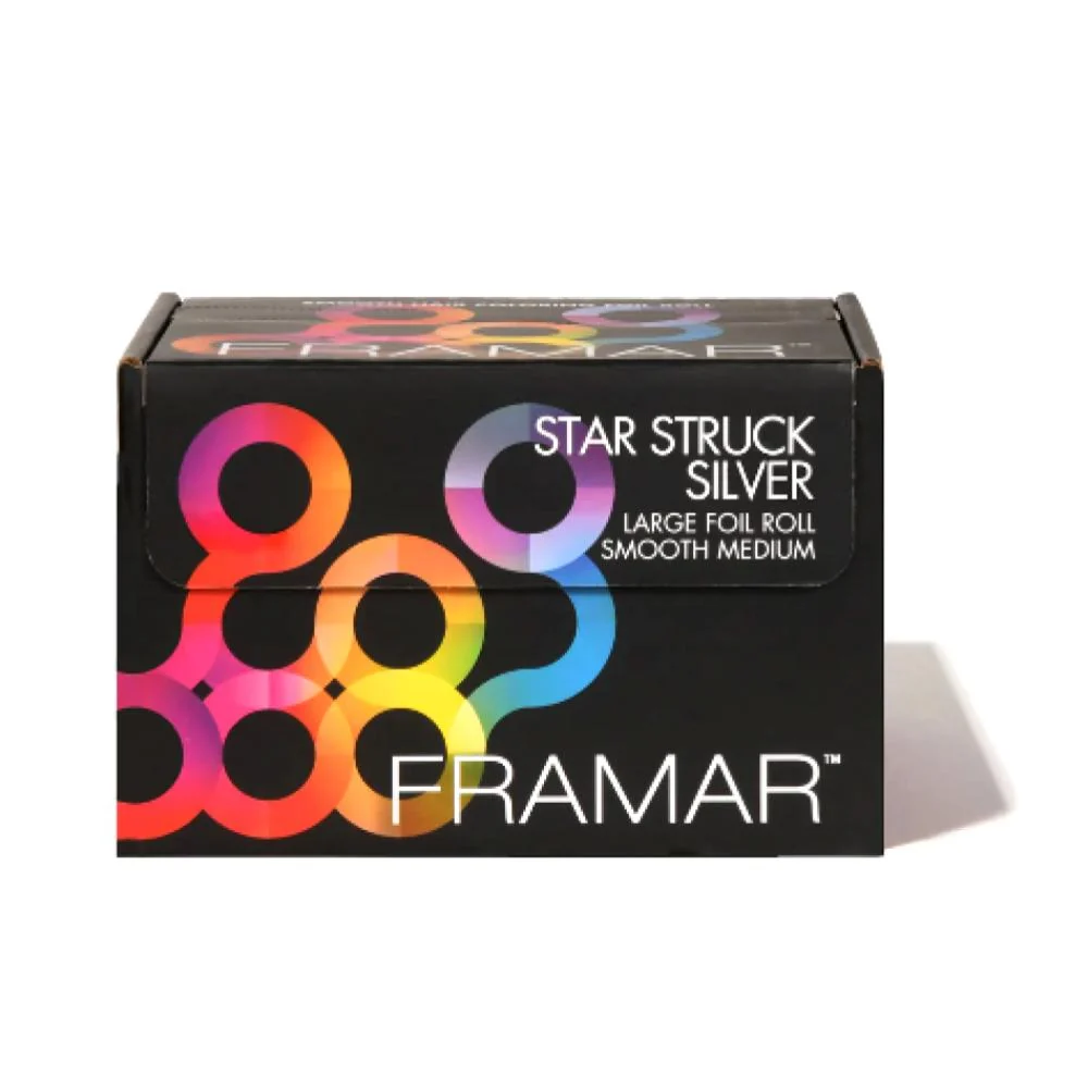 Framar Star Struck Silver Smooth MediumLarge Foil Roll - 5" x 1600' - Image 2