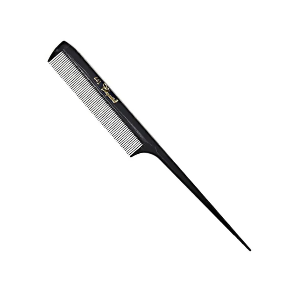Cleopatra 8-1/2"Extra Fine-Tooth Rat Tail Combs #441 Black - 12ct - Image 2