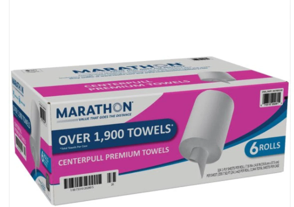 Marathon Centerpull Roll Towels 1-Ply Perforated 6ct