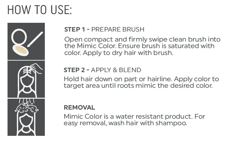 Mimic Color Root Touch-Up Kit Dark Ash Blonde - Instantly Cover Gray Hair Between Salon Visits - Image 5