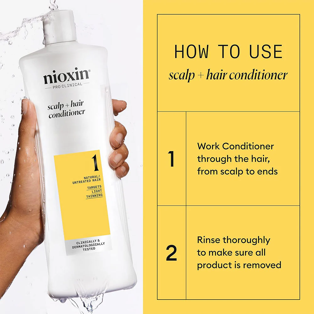 Nioxin System 1 Scalp Therapy Conditioner Liter - Image 2