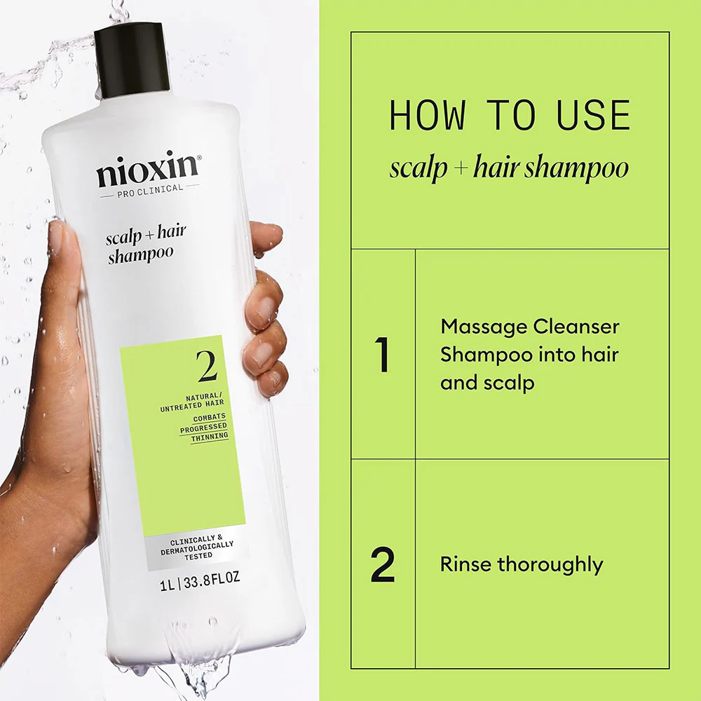 Nioxin System 2 Cleanser Shampoo Liter - Image 3