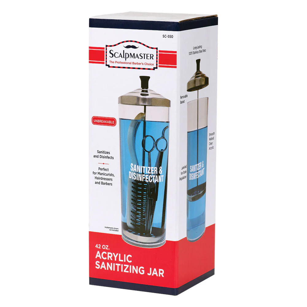 Scalpmaster Acrylic Sanitizing Jar 42oz - Image 2