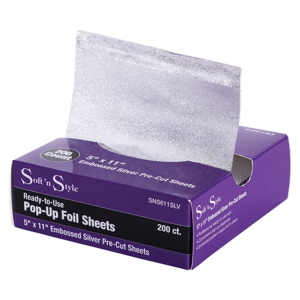 Soft 'N Style Embossed Pop-Up Hair Foil Sheets - 5" x 11" - 200ct - Image 2